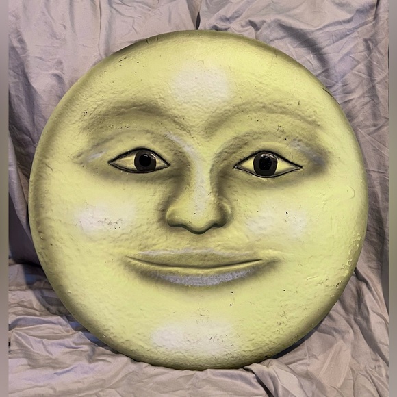 Vintage Moon,hanging moon,Man in the moon,nursery room decor,large Moon Wall Art - Picture 4 of 8